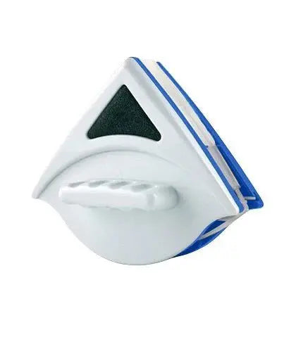 White and blue squeegee on a white background